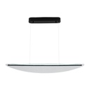 Colgante con luz LED integrada, con difusor acrilico transparente.