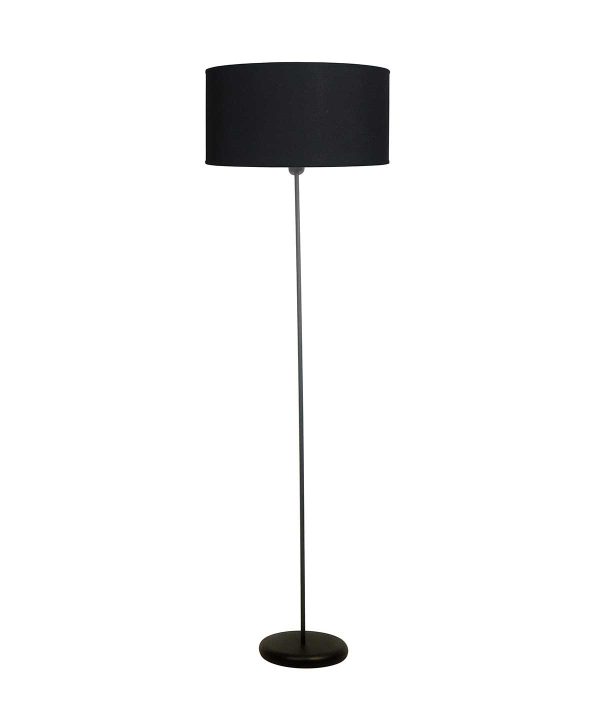 Lámpara de pie base redonda negro con pantalla