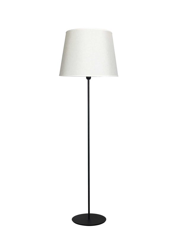 Lámpara de pie Jaspe negro con pantalla