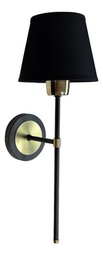 [20-342] Lampara Aplique De Cabecera Pared Habitacion En Dorado Negro
