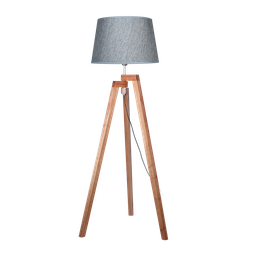 [22-1171P] Lámpara de PIE plegable TRIPODE Madera paraíso