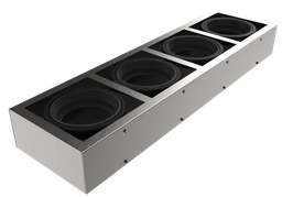 Plafon rectangular 4 luces para AR111 Led