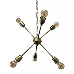 [20-NITE6-DO] Colgante explosión 6 luces Dorado