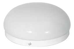 [7-501027] Plafón Con Copa Boina De Vidrio Ovalado Opal De 25 Cm