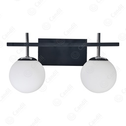 Aplique Fiore 2 luces Globo opal mate