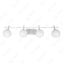 Aplique Fiore 4 luces Globo opal mate