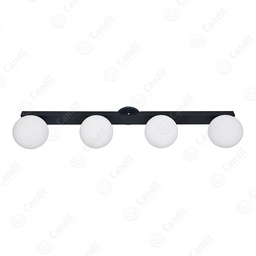 [2-CG130120/4-NG] Aplique Mica 4 luces Globo opal mate