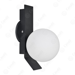 Aplique Sensei 2 luces Globo opal mate