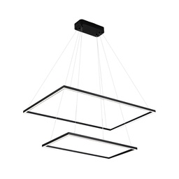 [8-H75] Colgante con luz LED integrado, doble rectangulo