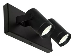 Aplique dicro 2 luces cabezal cilíndrico