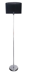 [20-418-CR] Lámpara de pie base redonda cromo con pantalla