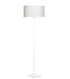 [20-428-BL] Lámpara de pie base cuadrada blanco con pantalla