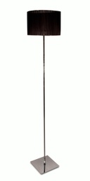 [20-428-CR] Lámpara de pie base cuadrada cromo con pantalla