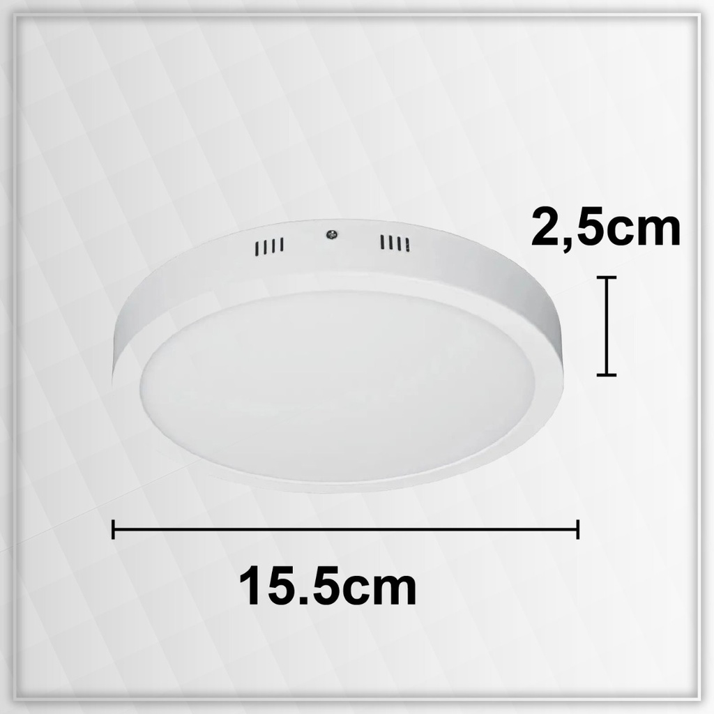 Panel Led 12 W Plafón Redondo Luz Cálida O Fría