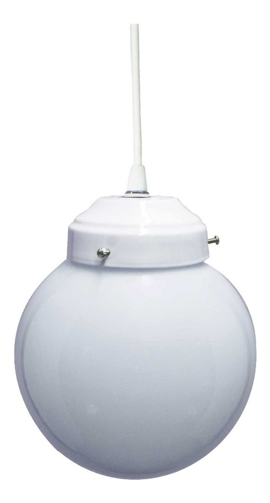 Lampara De Techo Colgante Globo Esfera Vidrio Opal 15 Cm