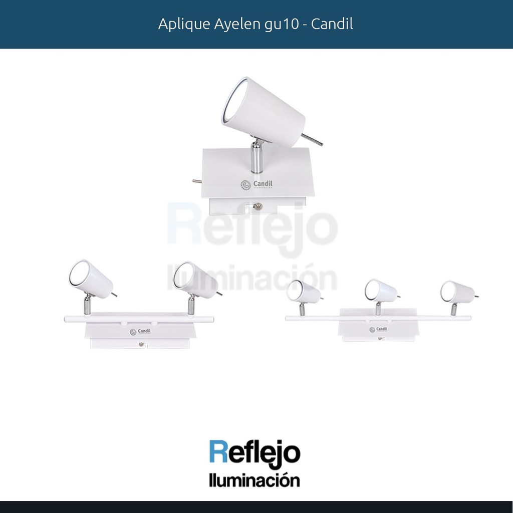 Aplique Spot 3 Luz Ayelen Led Dicro Cabecera C/ Interruptor