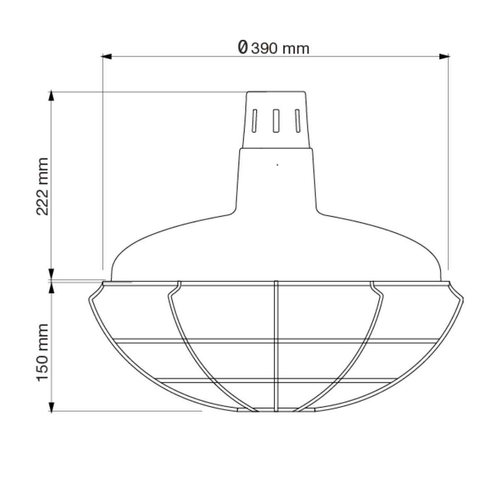 Colgante campana chapa hierro con protector