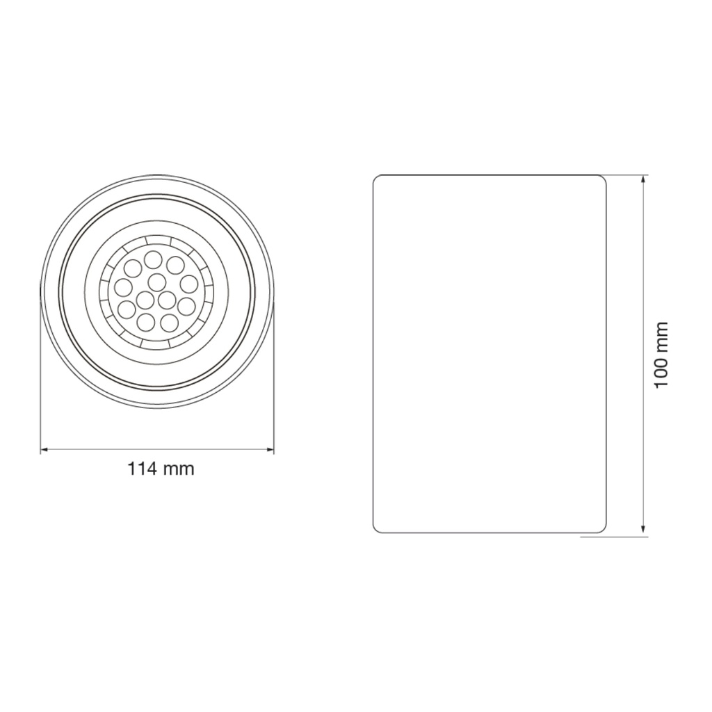 Plafon monovolumen para AR111 interior-exterior