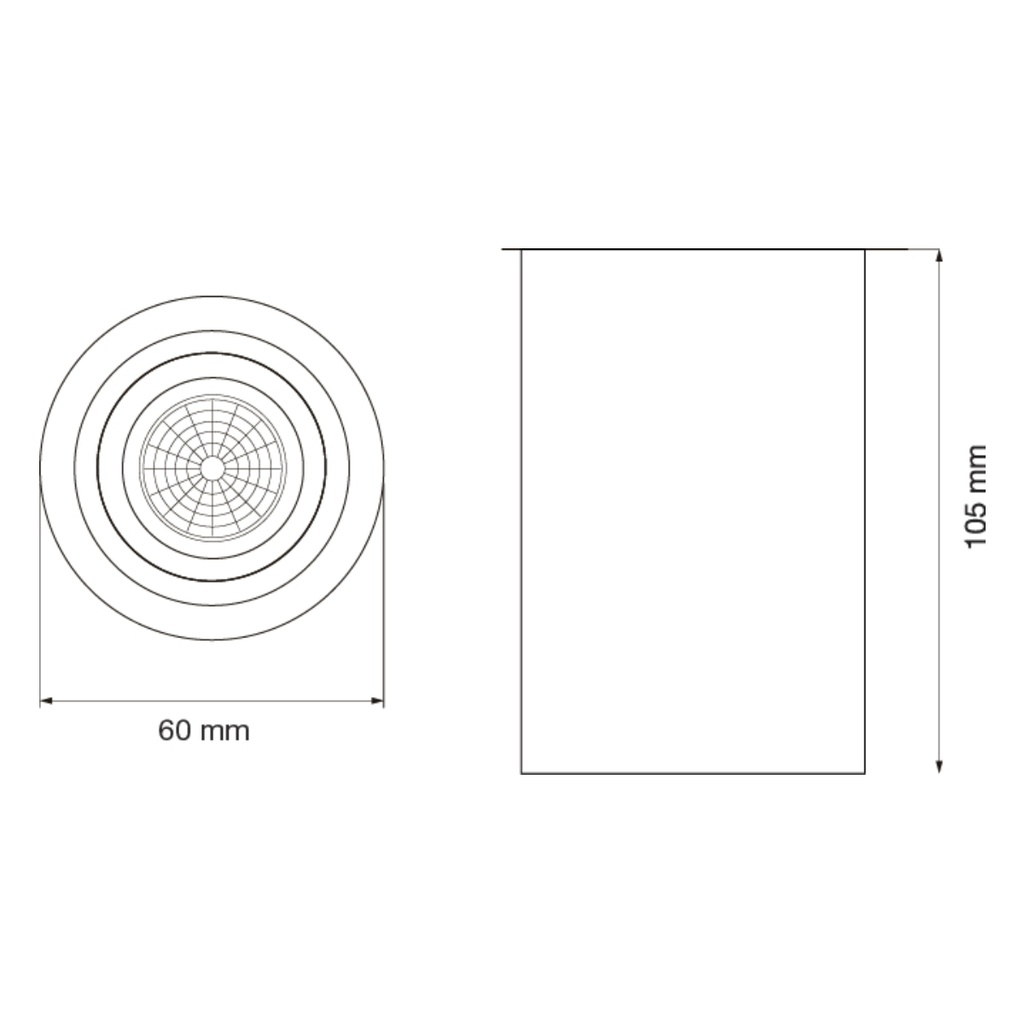 Plafon monovolumen para Dicro GU10 interior-exterior