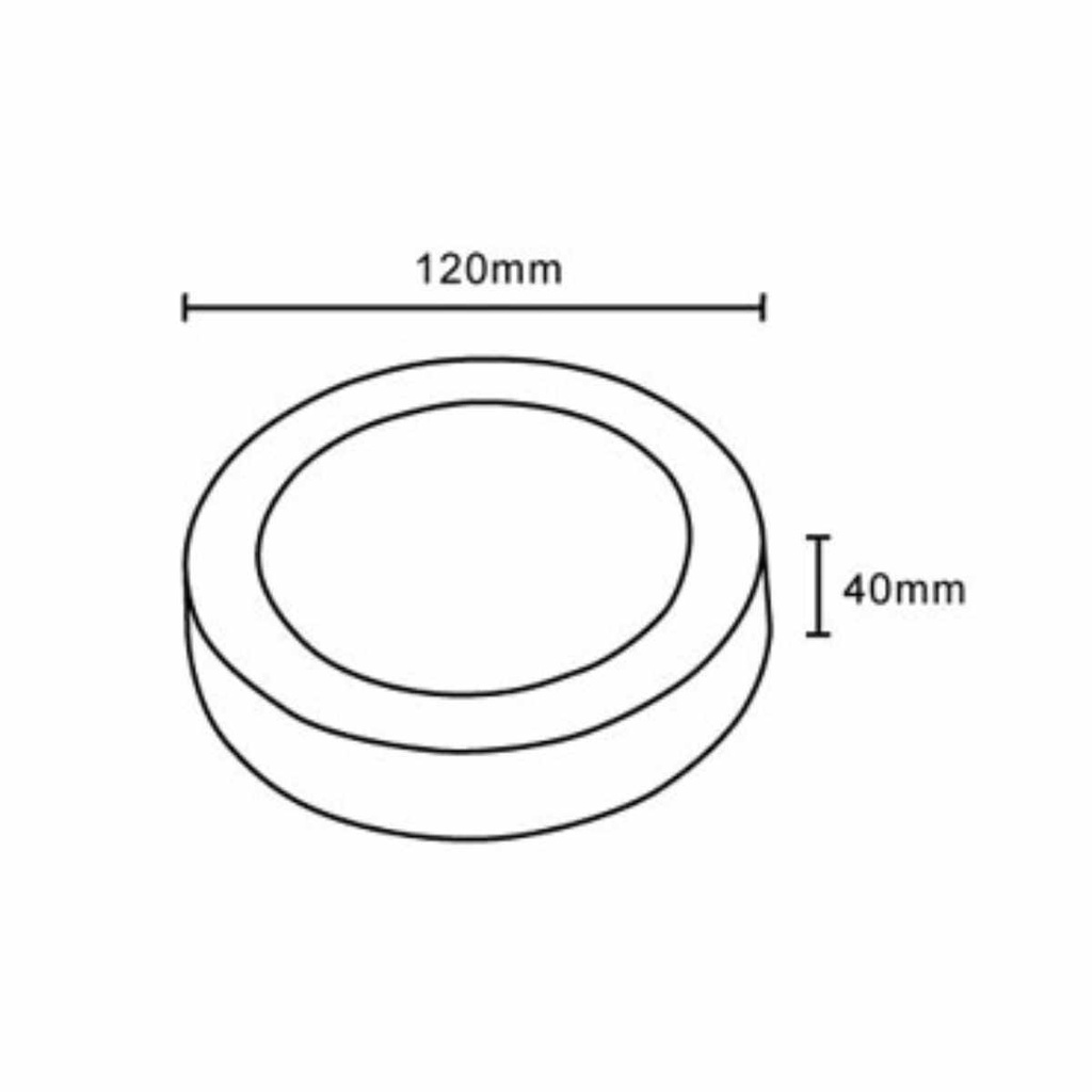 Plafón redondo de Led 6w