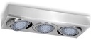 Plafon rectangular 3 luces para AR111 Led