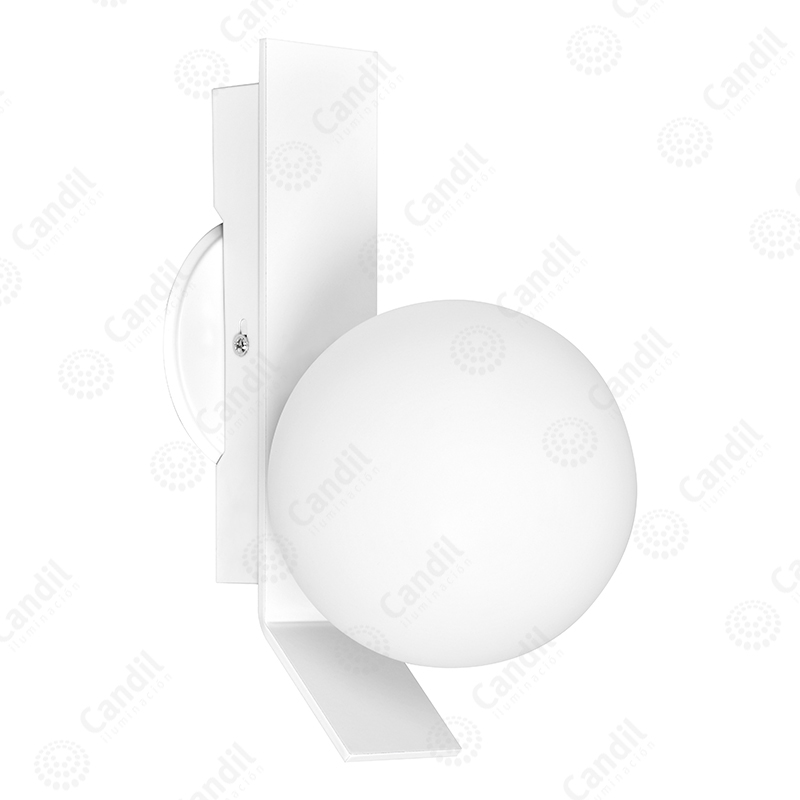 Aplique Sensei 2 luces Globo opal mate