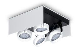 [40-1310/4-BL] Plafon cuadrado 4 luces para AR111 Led