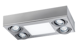 Plafon rectangular con placa de led integrada 16 W